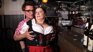 Big breasted german Abby Tits fucking and sucking at a local Bavarian Bar